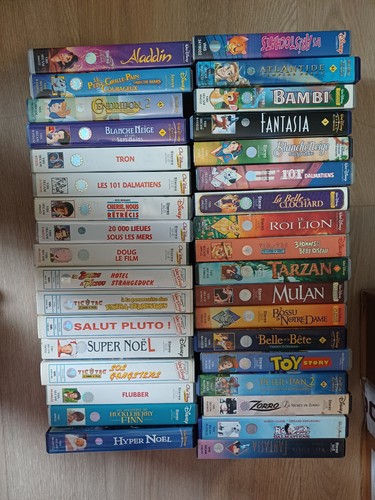 Lot cassettes vhs walt - 35,