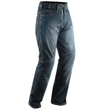 Motorcycle jeans CE approved protective pants knee reinforcements bowls blue