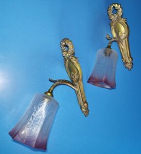 Paire d'appliques en bronze de