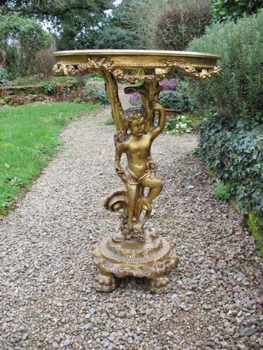 Vintage cherub carved gilt - carved,