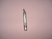 Petit Porte Crayon Mine /Pendentif de Châtelaine en Argent 1900