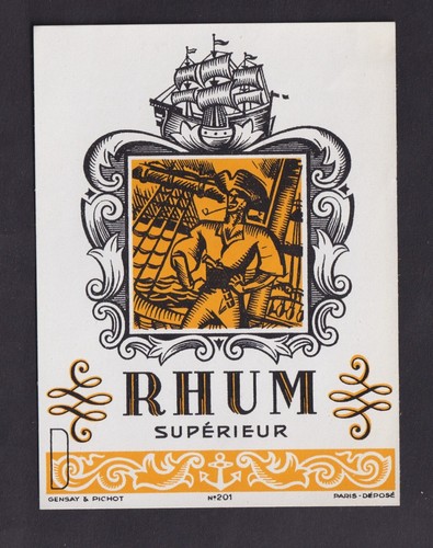 Ancienne étiquette alcool - ,