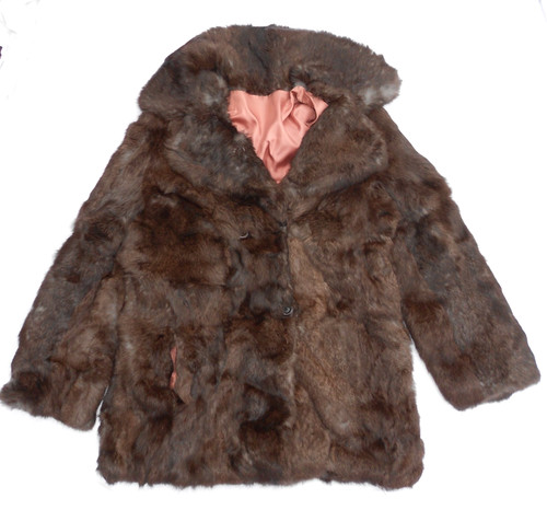 Manteau fourrure véritable - manteau, de