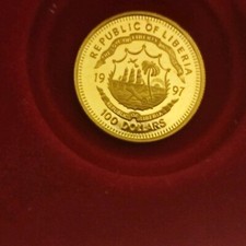 Rare pièce , 100 dollars or