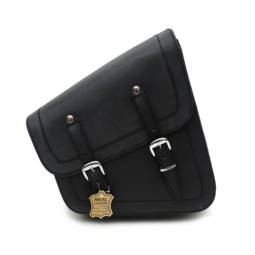 Sacoche latérale cuir noir - latérale,
