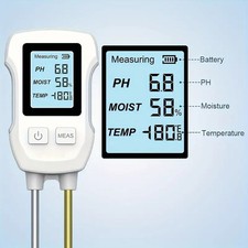 Testeur de Sol 3-en-1 - Analyseur Numérique pH/Température/Humidité pour Plantes