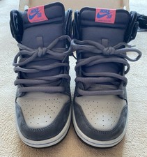 Nike SB Dunk High Pro Medium Grey Pink Flint Flamingo Gray Fog DJ9800-001 US 9