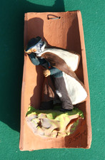 Santon sur tuile berger signé