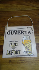 PLV BIERE LEFORT TRIPEL PANNEAU OUVERT FERME BELGIUM BEER BISTROT