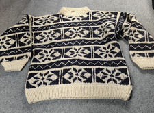 Vtg Fait A La Main Sweater