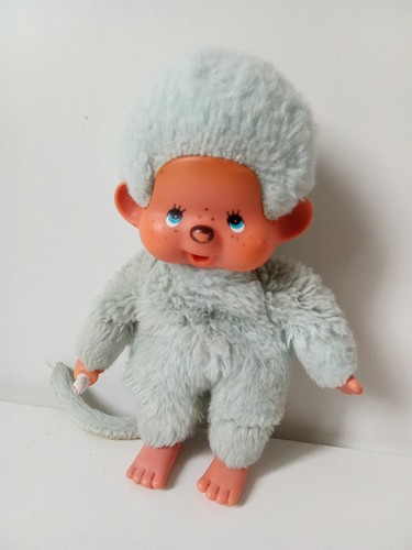 Kiki monchhichi bleu pale yeux - kiki,