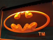 Panneau lumineux néon LED logo Batman Superhero pour salle de jeux bar fête c...