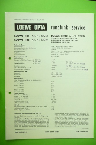 Manuel service pour - service, loewe
