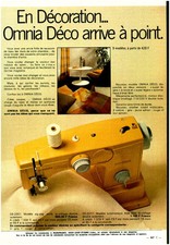 1972 Omnia Deco Antique Magazine Sewing Machine Advertisement