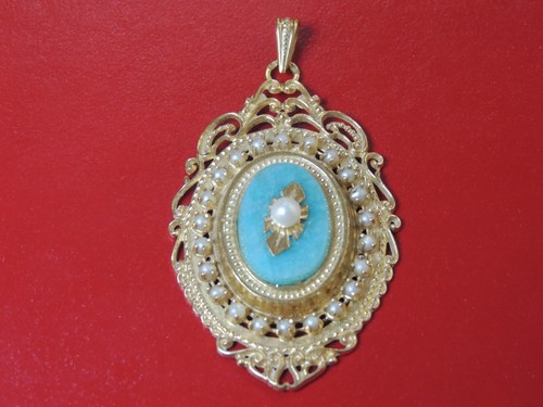 Pendentif ancien perles - pendentif, or