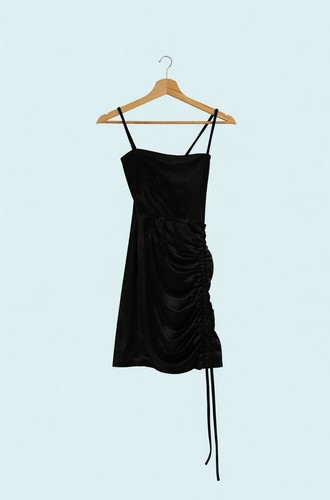 Robe courte velours noir - robe, en