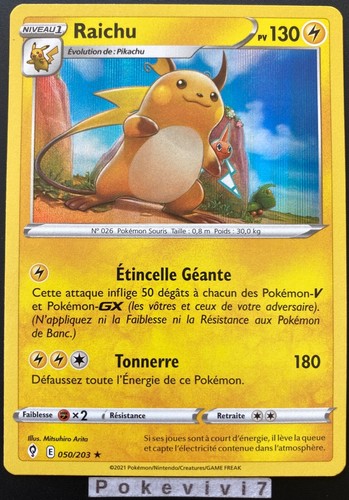 Carte pokemon raichu - pokemon, 050/203