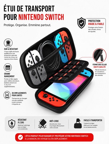 Housse transport nintendo - de,