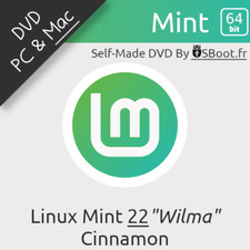 DISQUE DVD LINUX MINT 22 WILMA 64BIT DU 25/07/24 BOOTABLE DRIVE LIVE & INSTALL