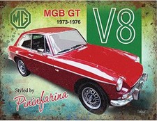 Plaque En Acier Vintage MGB GT