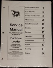 JCB 3CX, 4CX, 214, 214E, 215, 217 Service Repair Shop Manual - Part # 9803/3270