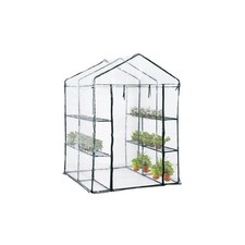 Serre de jardin 4 étagères 143 x 143 x H195cm KZ GARDEN