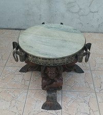 Jean-Maurice ROTHSCHILD (1902-1999) Table basse en fer forgé et marbre