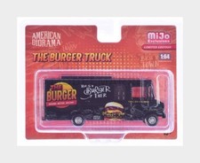 American Diorama 70101MJ Camion - Le Van Burger Food Truck 2016 - Noir - 1/64