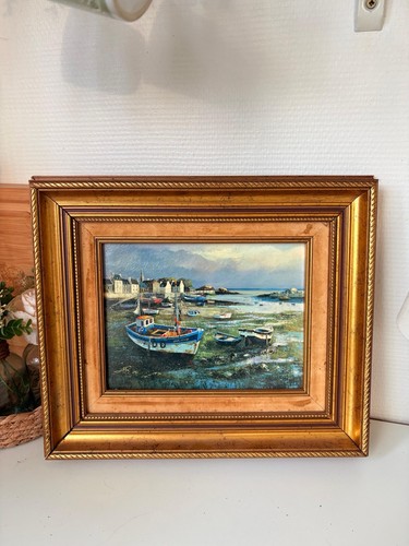 Tableau marine bretagne huile - tableau,