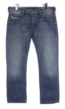 Diesel Zathan 0071W Hommes Jeans W32 L31 Coupe Standard Décoloré Effet Bouton