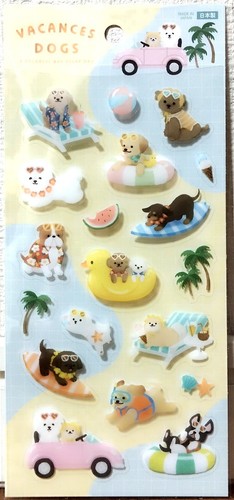 Vacances dogs clear sticker - vacances,