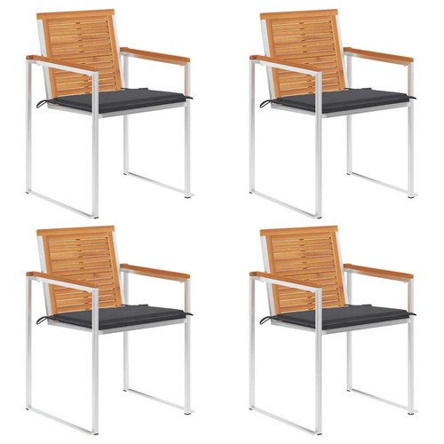 Acacia solide chaises - 2x,