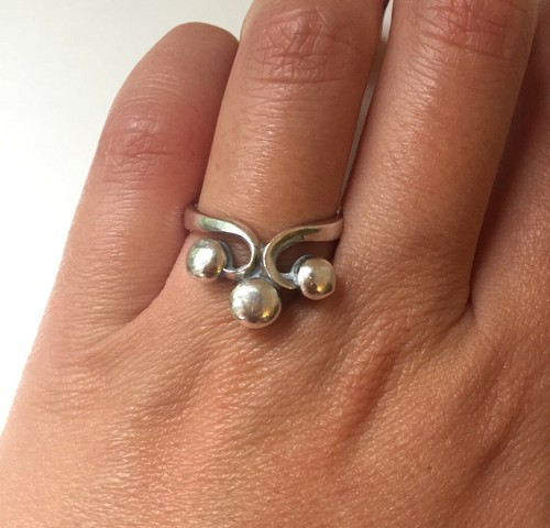 Bague argent 925 boules - bague,