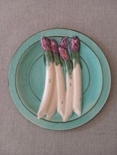 Assiette Asperges Barbotine