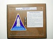 NASA Space Shuttle CHALLENGER Specimen Polystyrene Spheres Plaque Ltd Ed 1983