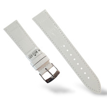 Cinturino Morellato Pour Montre En Vachette Imprimé Alligator Blanc