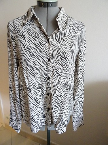 Chemisier beige zébré - , mango