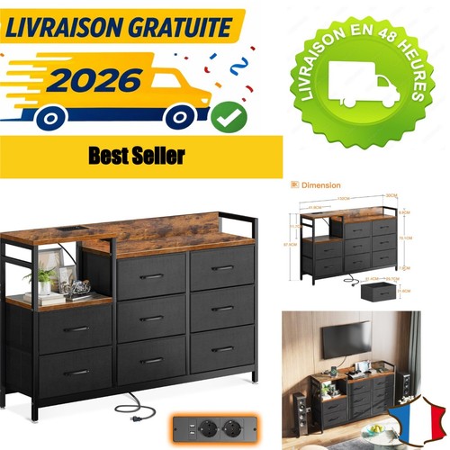 Commode tiroirs tissu odk - tissu,