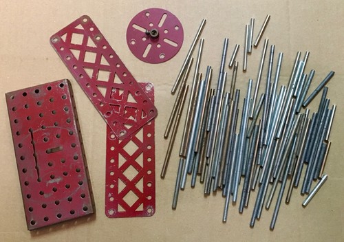 Meccano pieces rouges - meccano,