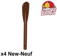 Lego 4x Minifig utensil Oar / Paddle pagaie rame marron/reddish brown 87585 NEUF