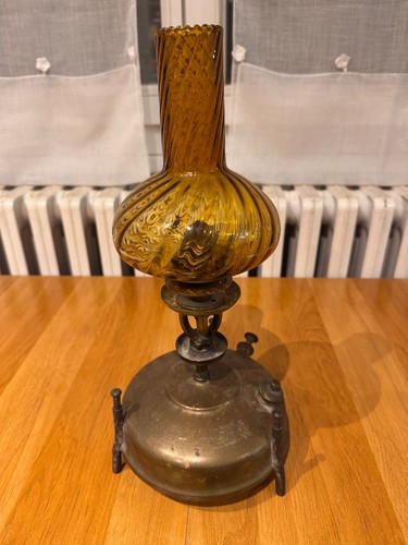 Lampe petrole ancienne verre - lampe,