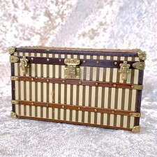 LOUIS VUITTON Trunk Paperweight 2013 Mini Striped Trunk Malle Courier