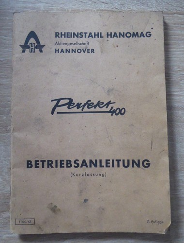 Hanomag tractor perfect 400 - tractor,