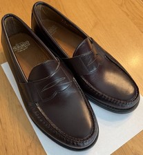 Sebago Burgundy Leather Penny Loafers Men's 9 E 9E *READ*