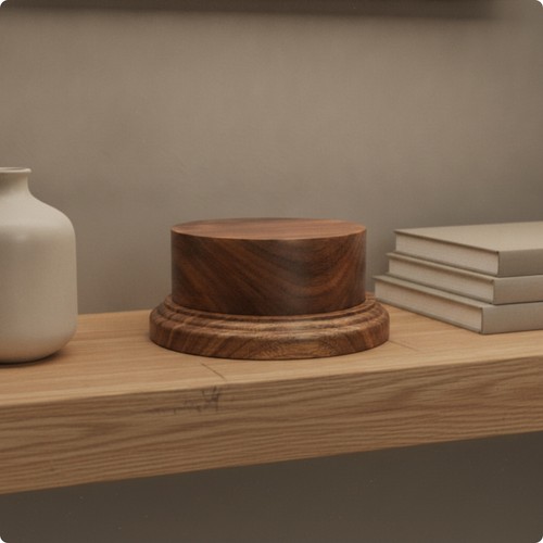 Base ronde noyer - base,