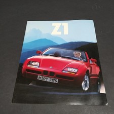 BMW model Z1 car catalog, size 34x28.5 cm, 1989. light peels