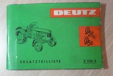 Deutz tug D50 S + D55 spare parts list