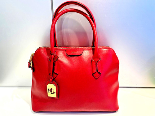 Sac cuir rouge lauren - sac,