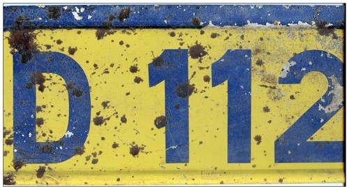 Plaque métal d112 d un - plaque, en