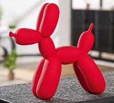 60756 Figurine Ballon Chien Jeune Résine Rouge Longueur 6,5cm Large 24,5cm Haut